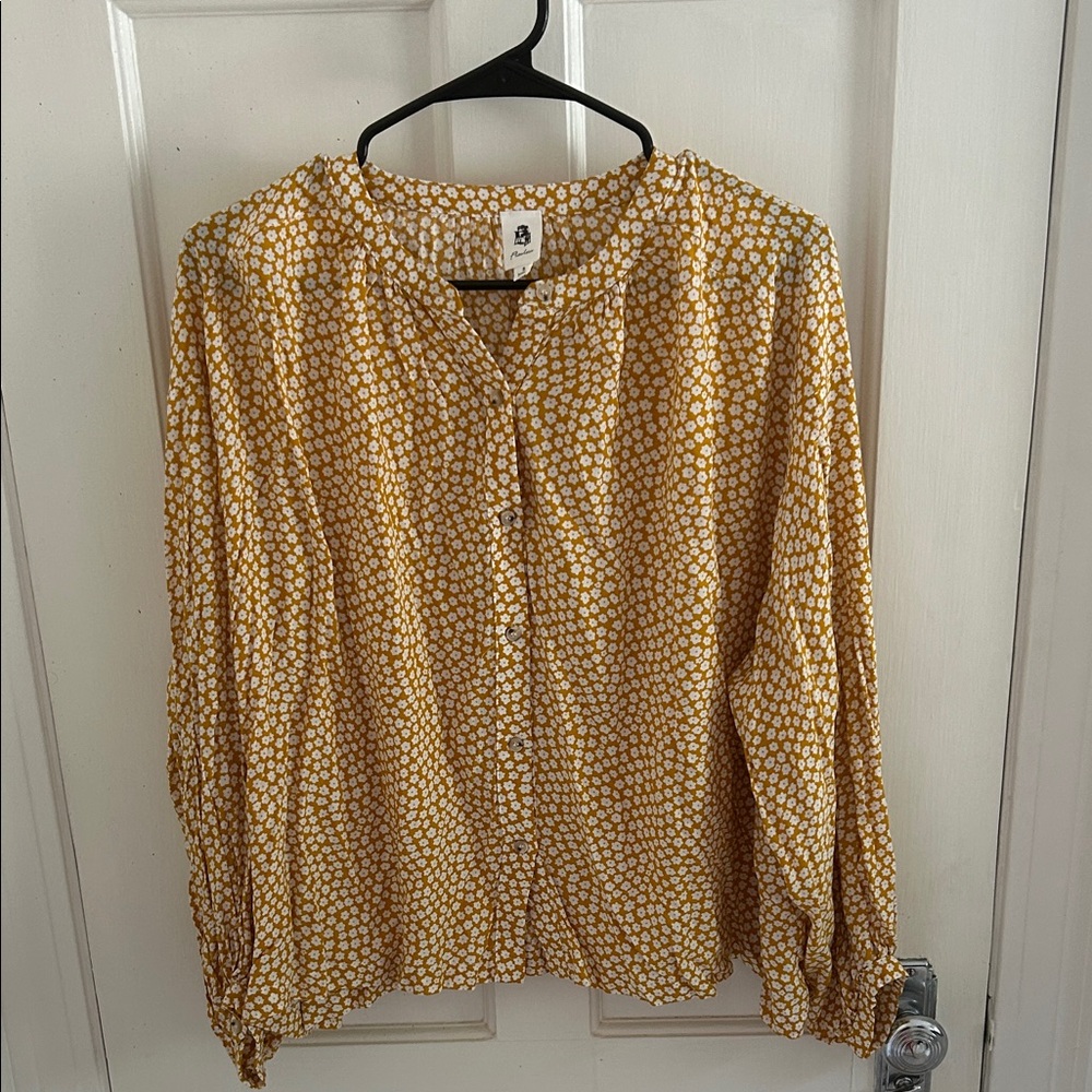 Flawless Mustard Floral Blouse